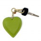 Preview: Trixi Gronau leather key fob Coeur lime greeni front